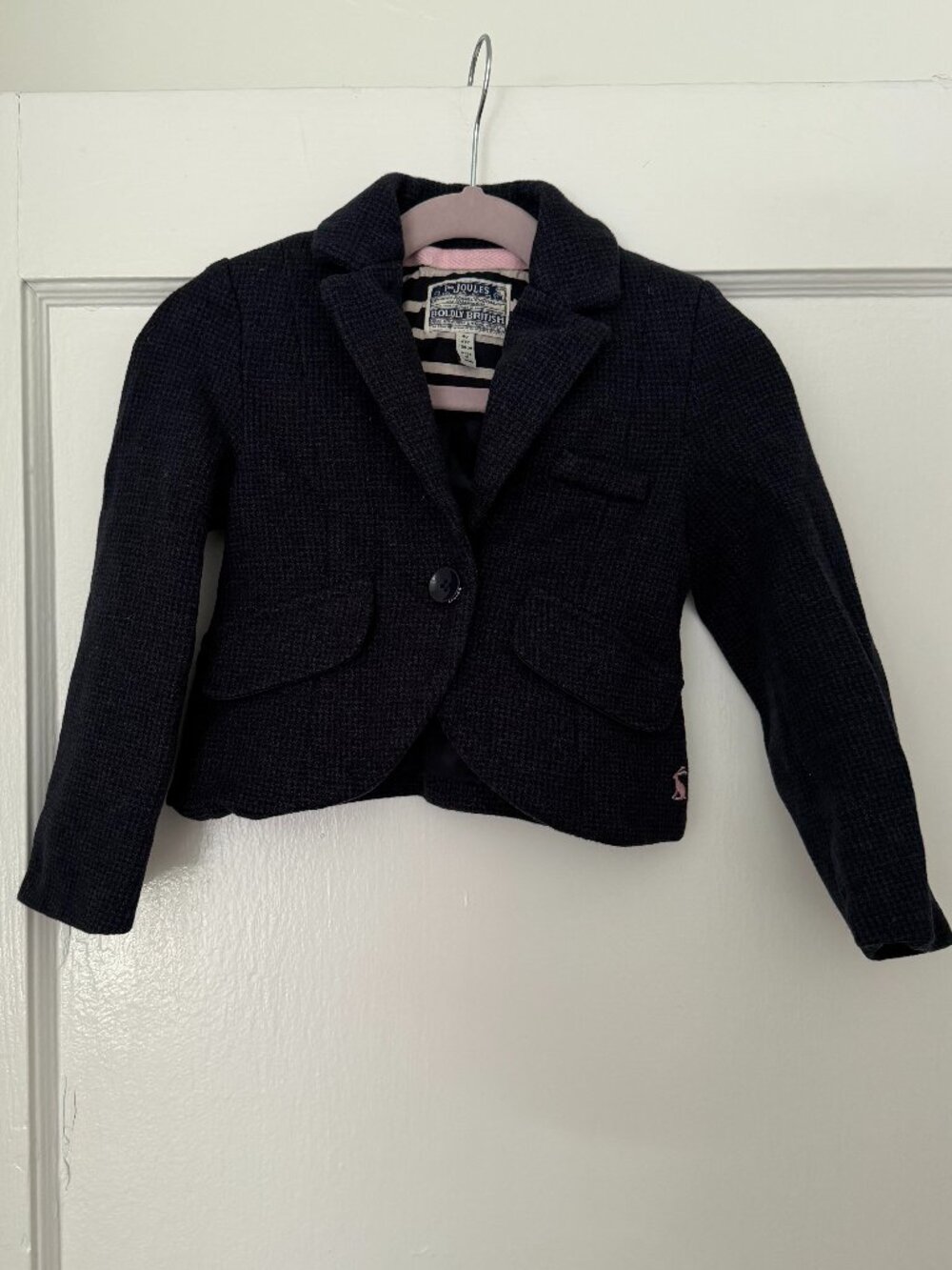 Joules Girls navy blazer in size 4Y